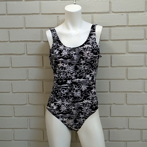 Islander Other - Islander Black/White Tropical One Piece Swim Suit. Size 14